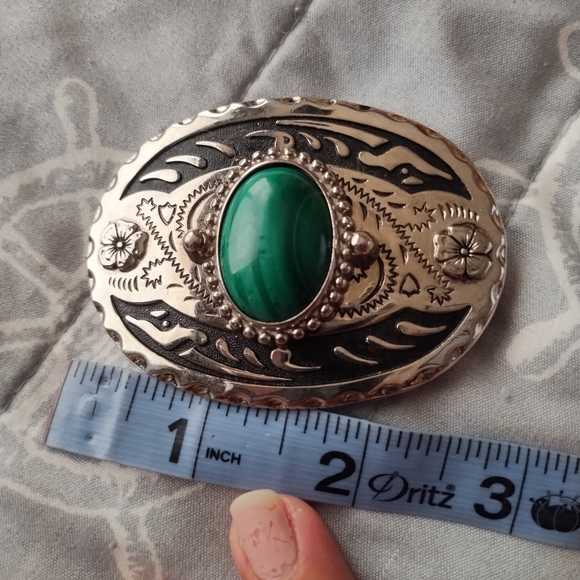 Malachite bell buckle - Picture 5 of 6